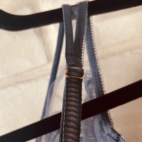 NWT Soma Breathtaking Unlined Lace Plunge Underwire Bra 32 DD Slate Blue #0389 - Picture 10 of 14